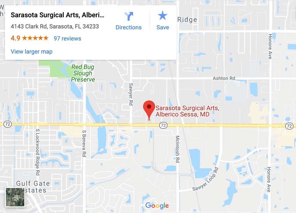 Google Map to 4143 Clark Rd., Sarasota, FL 34233